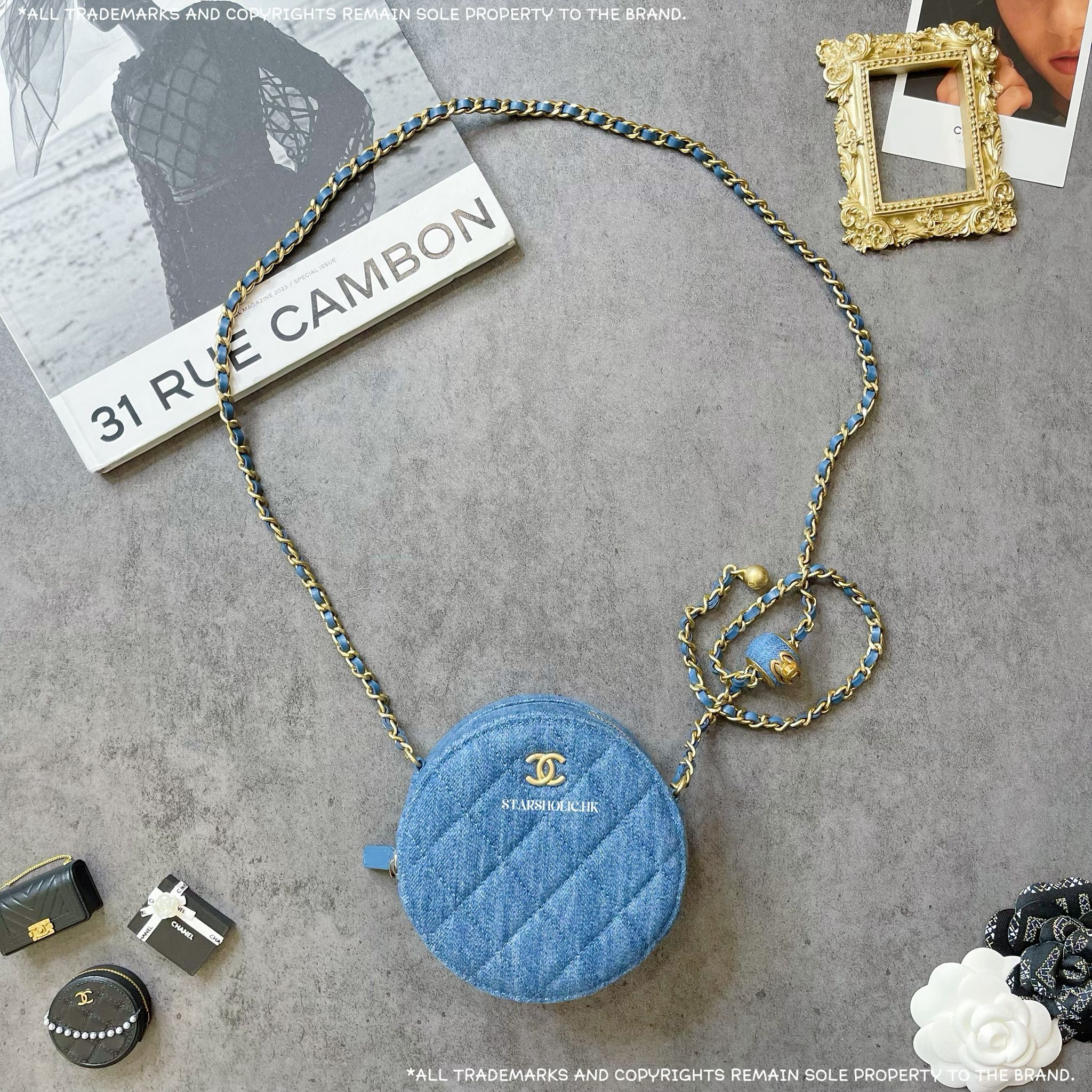 CHANEL 牛仔金球小圓餅