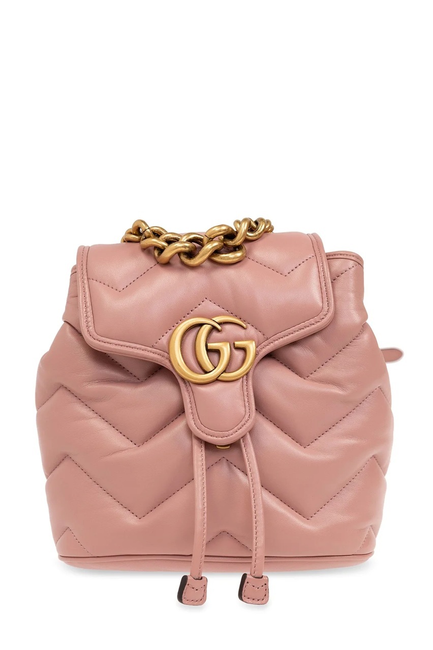 [E] GUCCI PINK MARMONT QUILTED BACKPACK, 777253AAC74-5820 (EGC38)