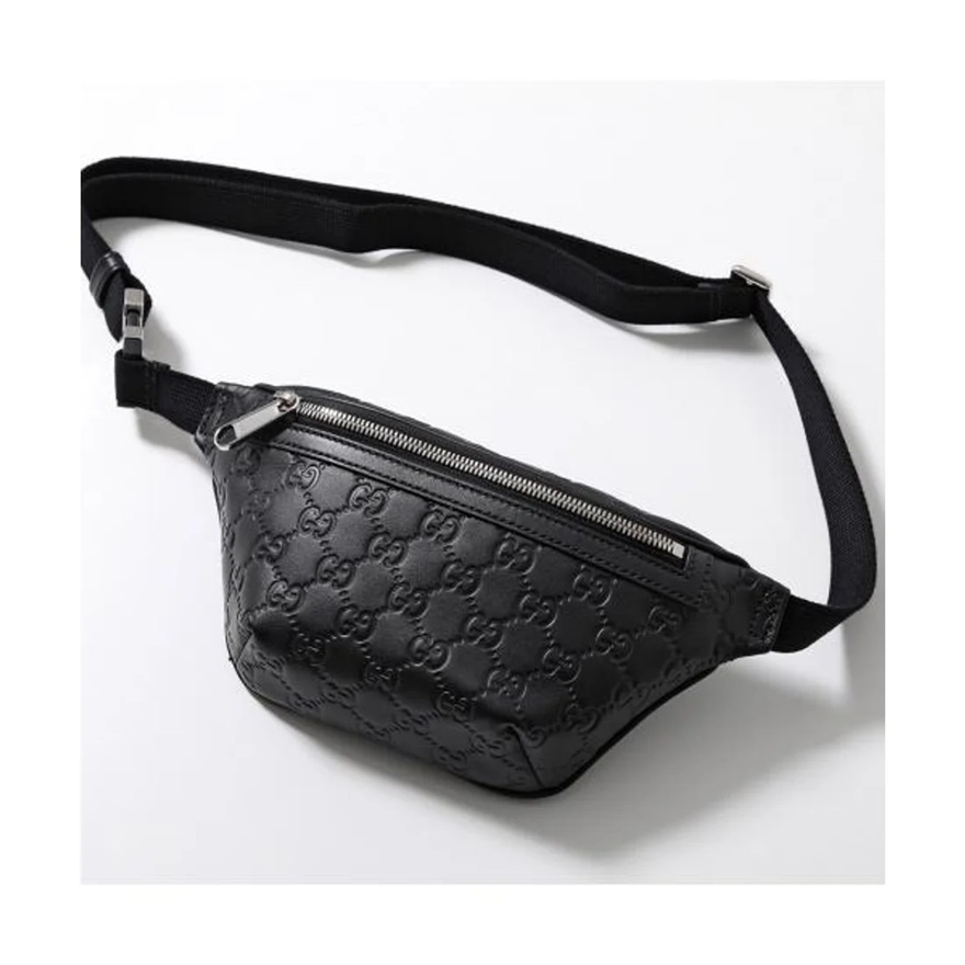 [E] GUCCI BLACK BELT BAG, 779896DMTBN-1000 (EGC64)