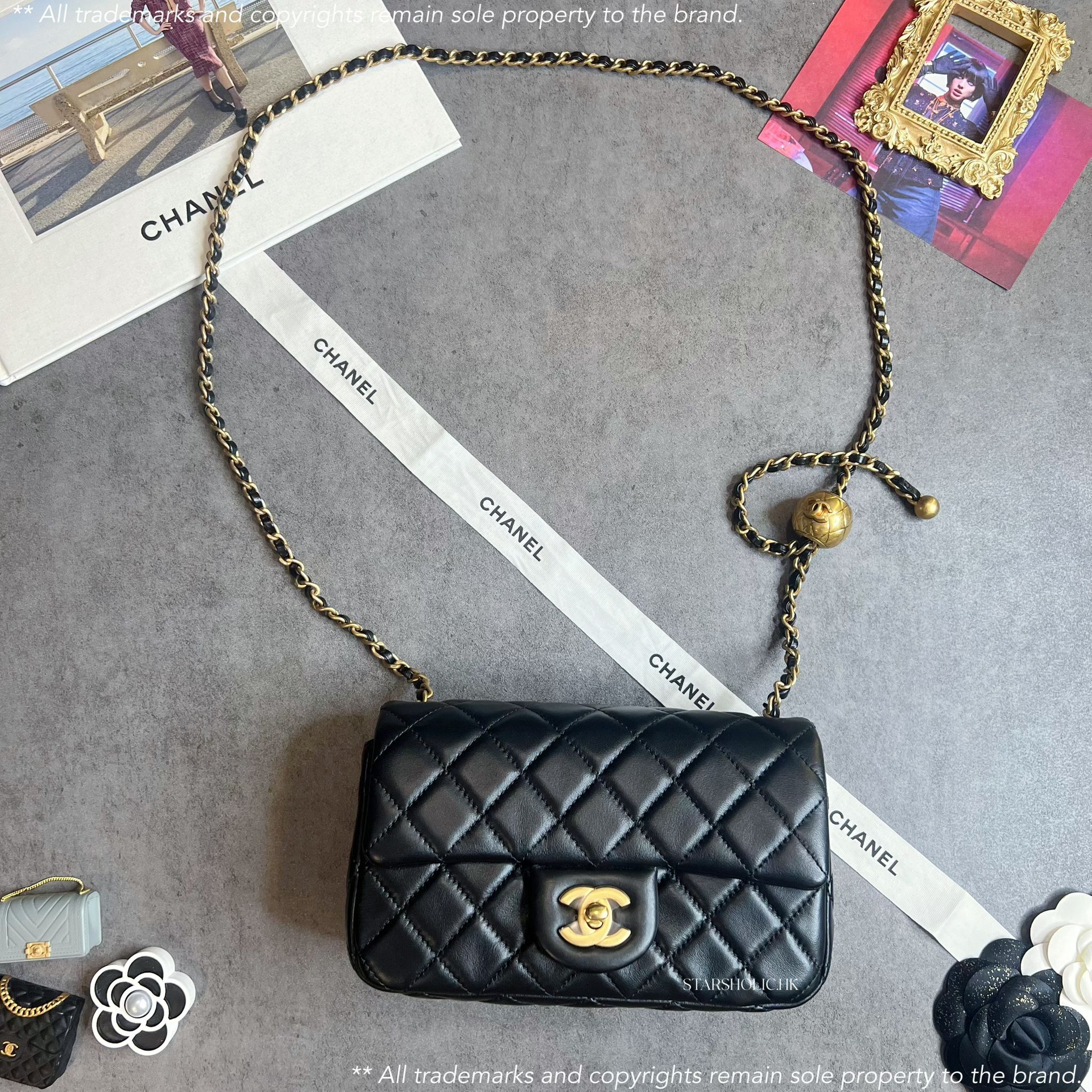 「SOLD」 CHANEL 金球 Classic Flap 20cm
