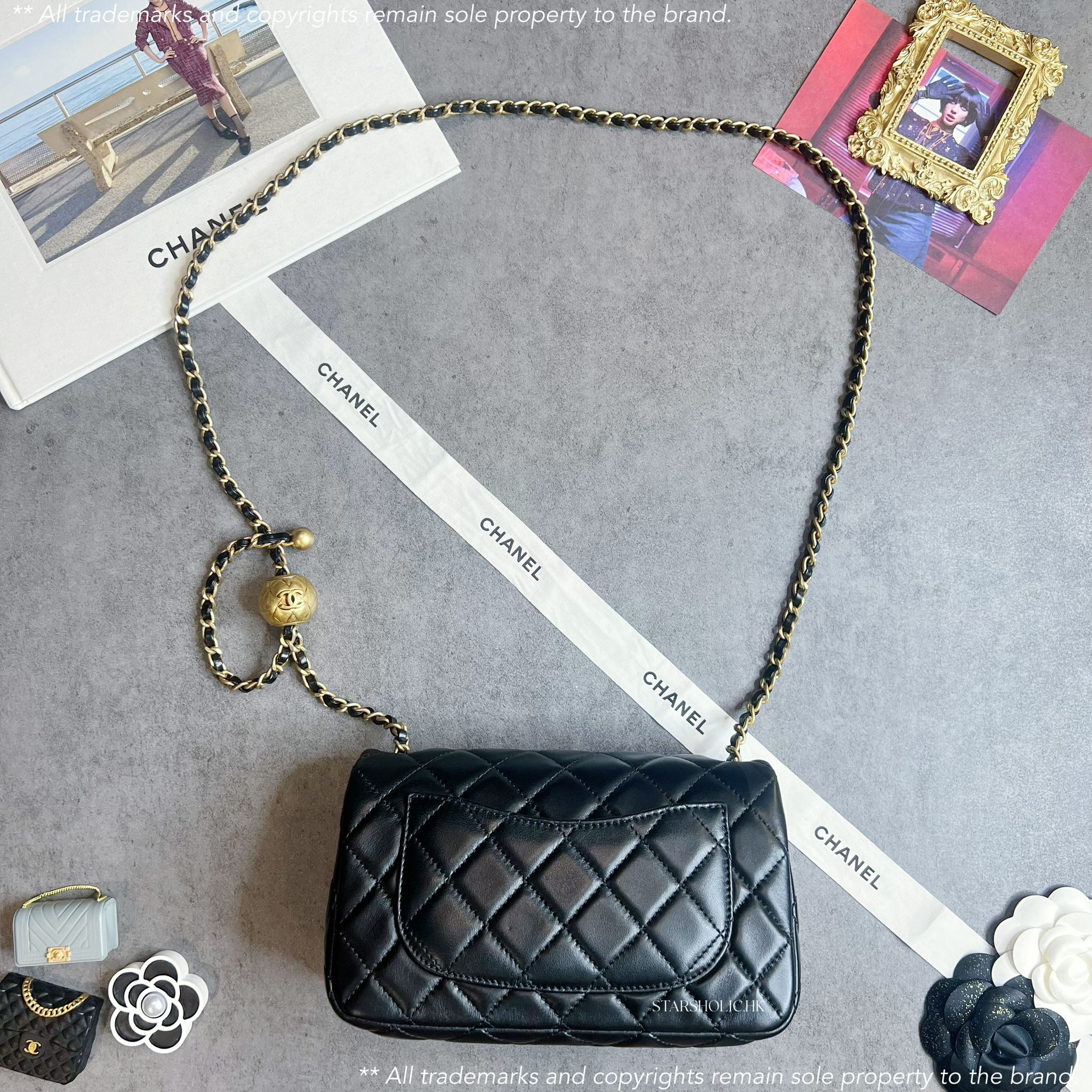 「SOLD」 CHANEL 金球 Classic Flap 20cm