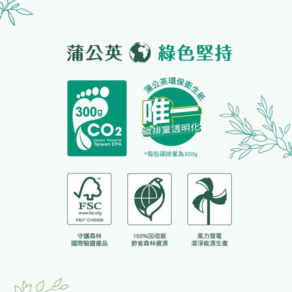 蒲公英 環保抽取式衛生紙 100抽x12包｜100%原生紙漿 無添加螢光劑 柔韌不易破 日常安心選擇【輕鬆購五金百貨】