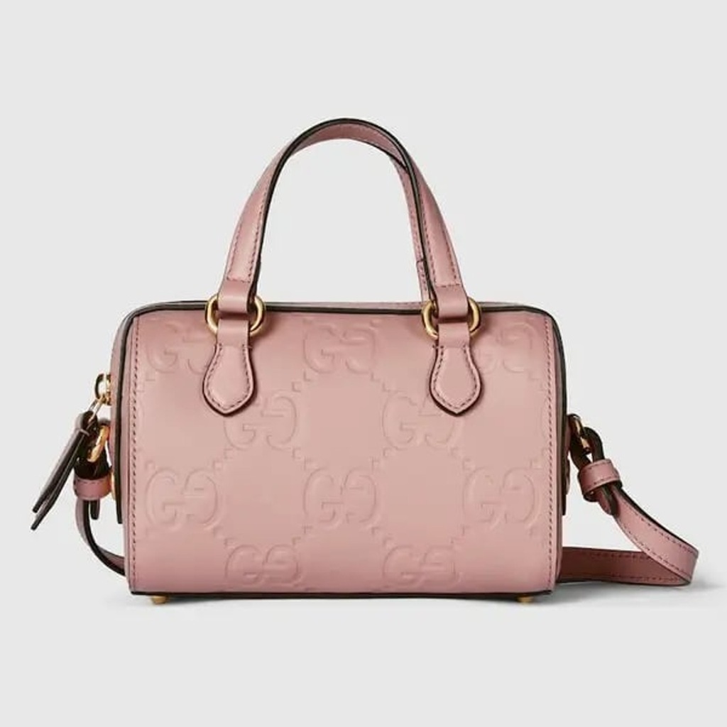 [E] GUCCI ROSE BEIGE SUPER MINI TOP HANDLE BAG, 790130AAC1Q-5820 (EGC42)