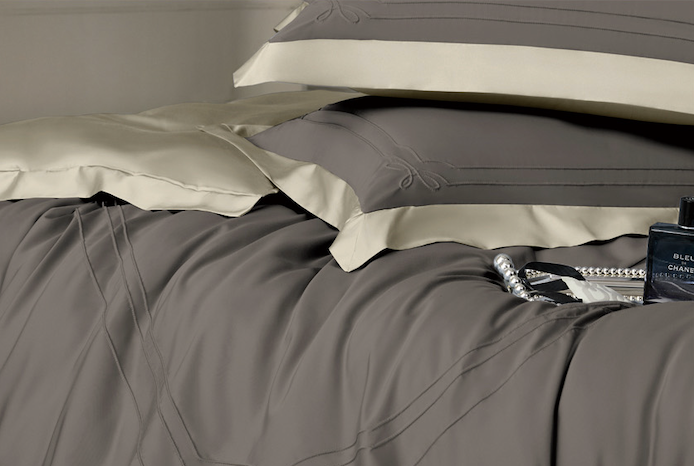 120支頂級天絲四季被床包枕頭套四件組 安德烈(霧迷)