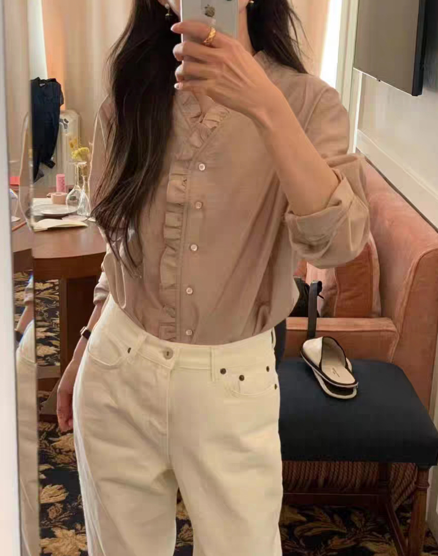 ᴷᴼᴿᴱᴬ 🇰🇷Object清新柔美俐落氣質白襯衫(三色)