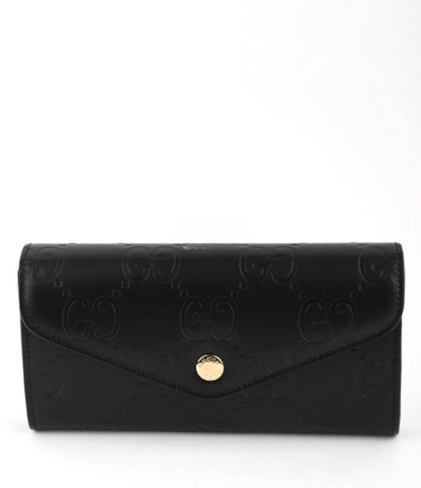 [E] GUCCI BLACK CONTINENTAL WALLET, 772791AADLO-1000 (EGC49)