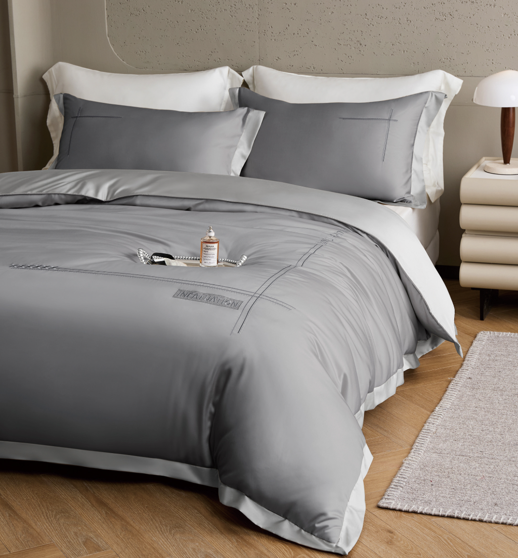 120支頂級天絲四季被床包枕頭套四件組 奧歇爾(深幽灰)