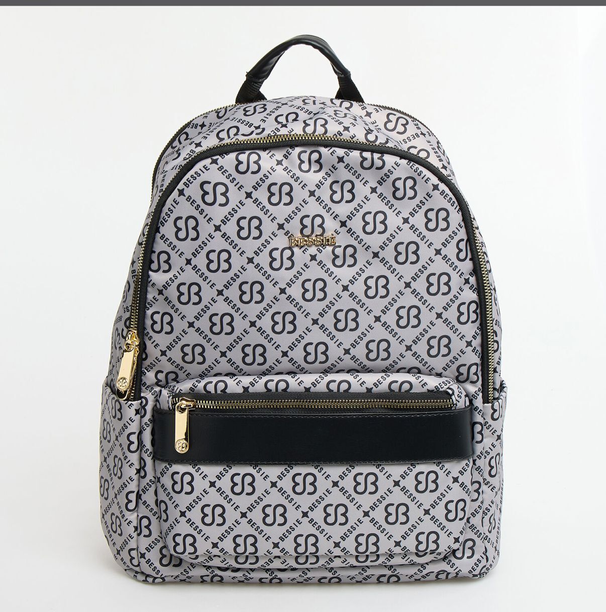 英國代購 (獨立訂單)-BESSIE Beige Repeating Monogram Backpack