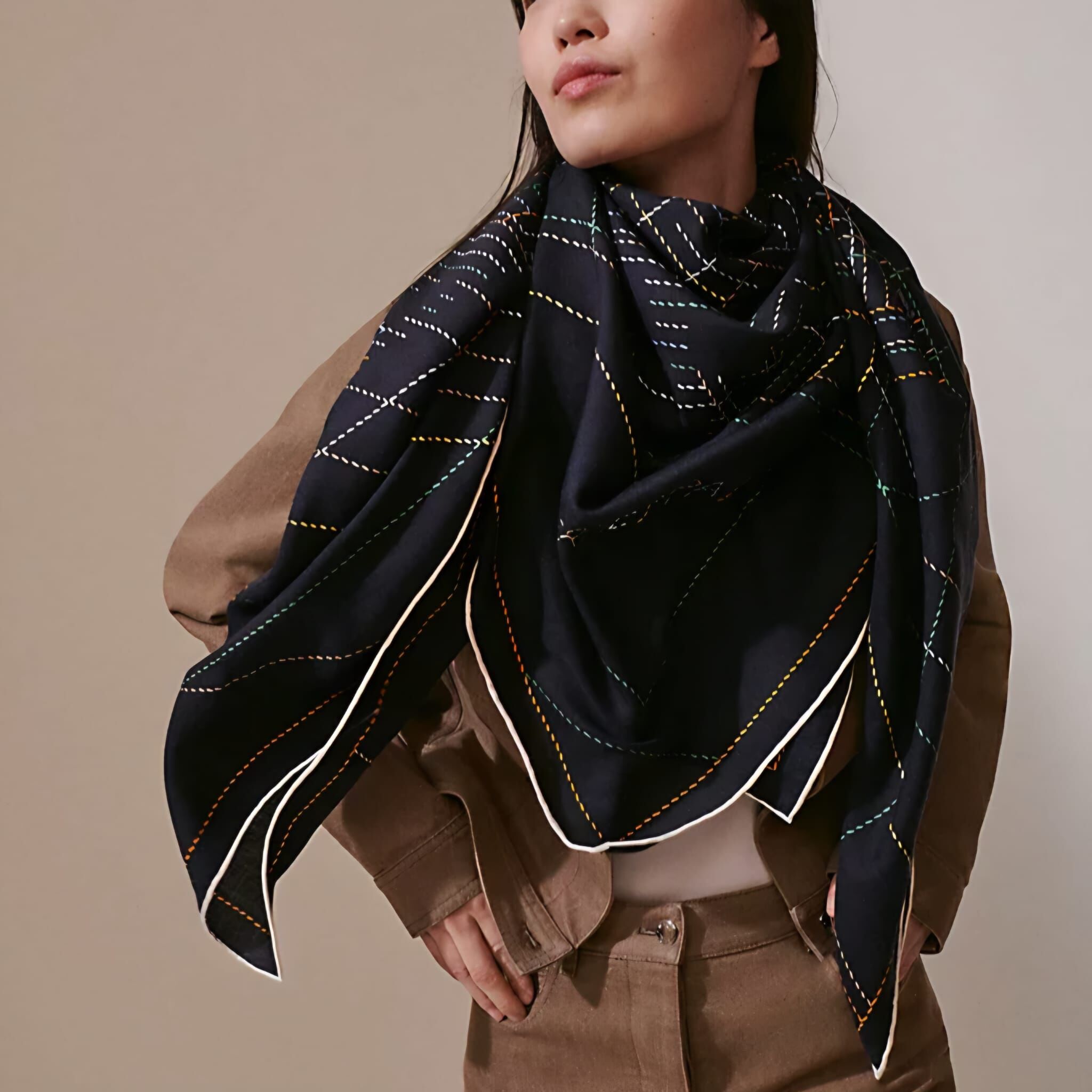 Hermès cashmere scarf 140
