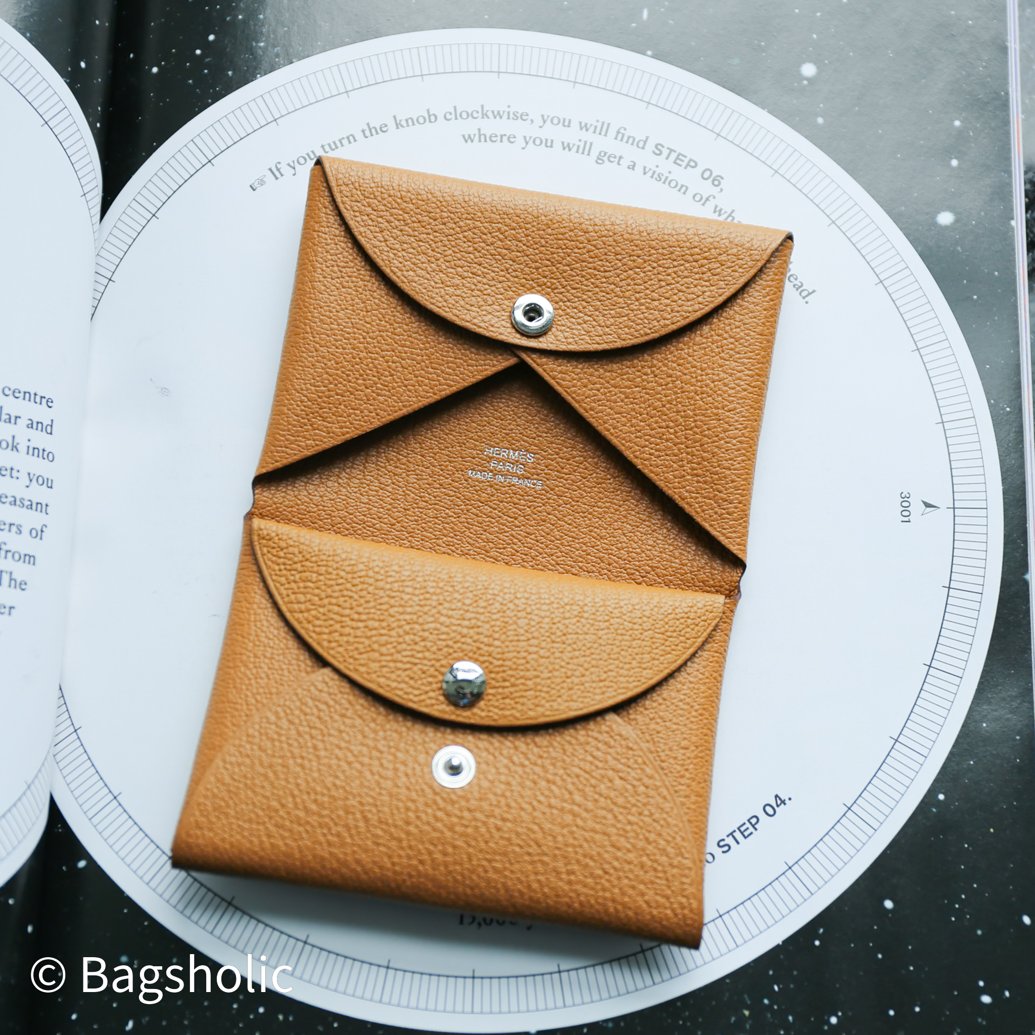 Hermes Calvi CardHolder Duo (Carmel Color)