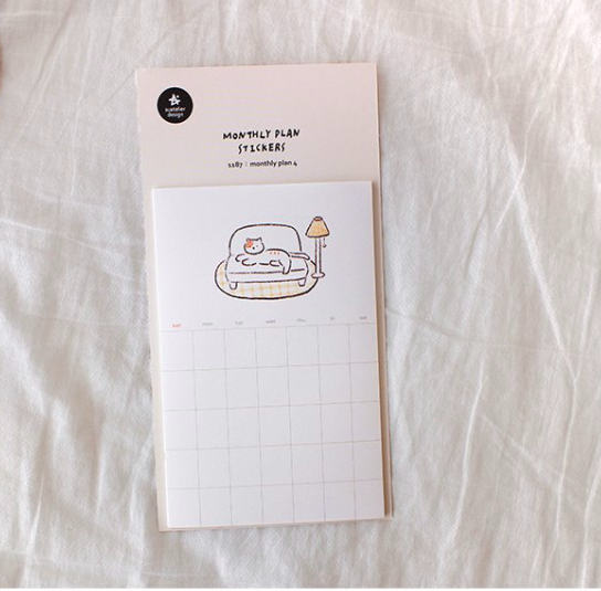 貓咪 週計畫便利貼 #1187｜韓國Suatelier