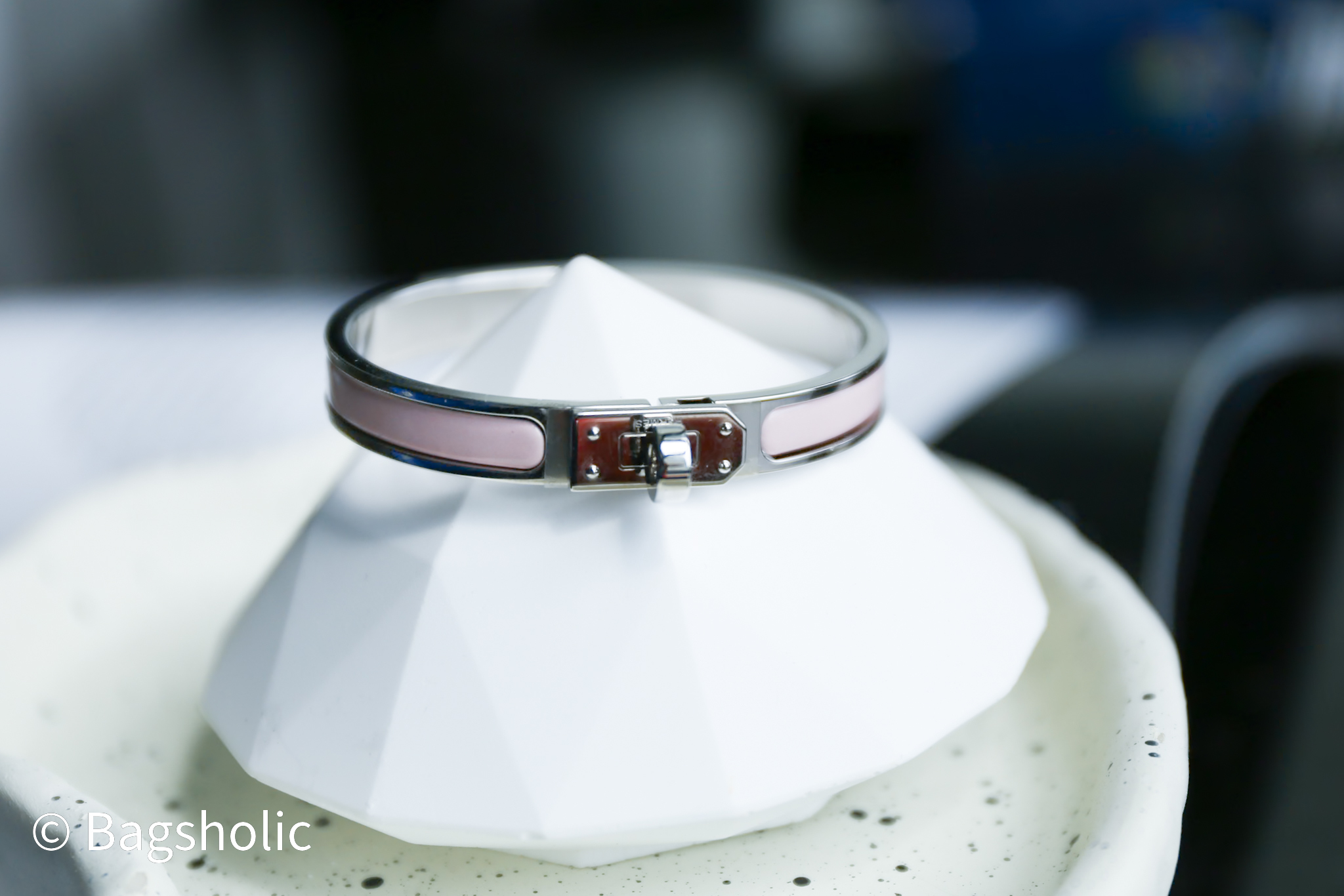 Hermes Mini Clic Kelly bracelet   (Rose Candeur PHW)