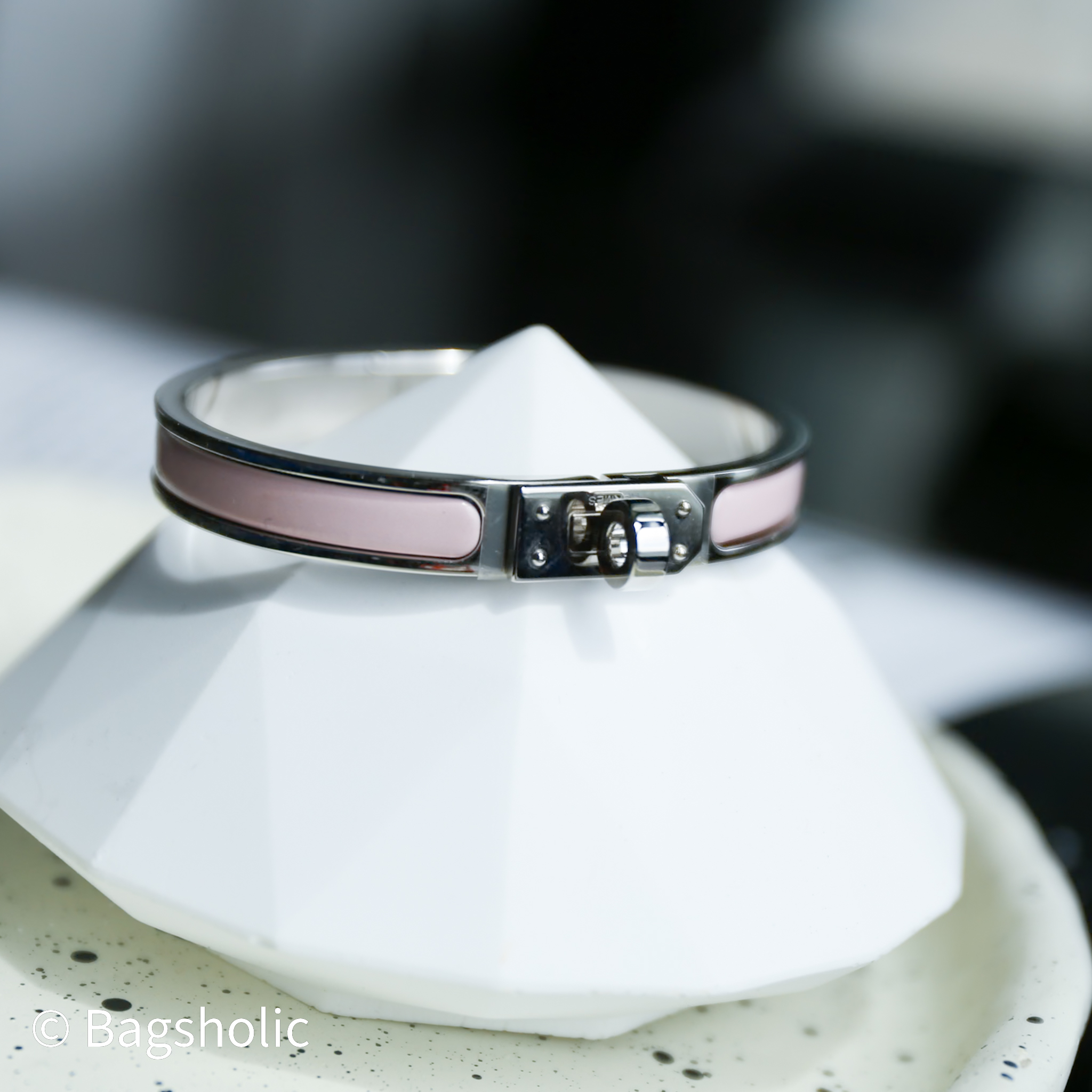 Hermes Mini Clic Kelly bracelet   (Rose Candeur PHW)