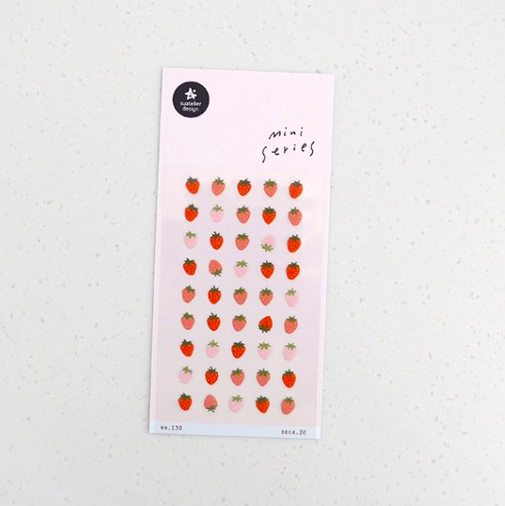 草莓 迷你手帳貼紙 130｜韓國Suatelier