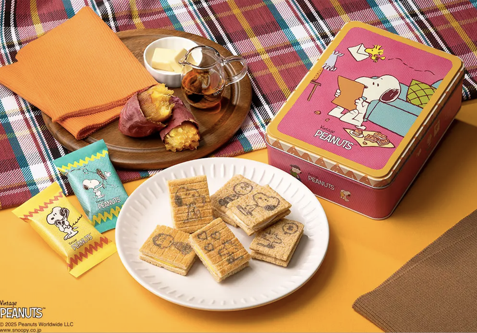 Sugar Butter Tree x Peanuts 原味&蜂蜜紅薯奶油夾心餅 (鐵盒)