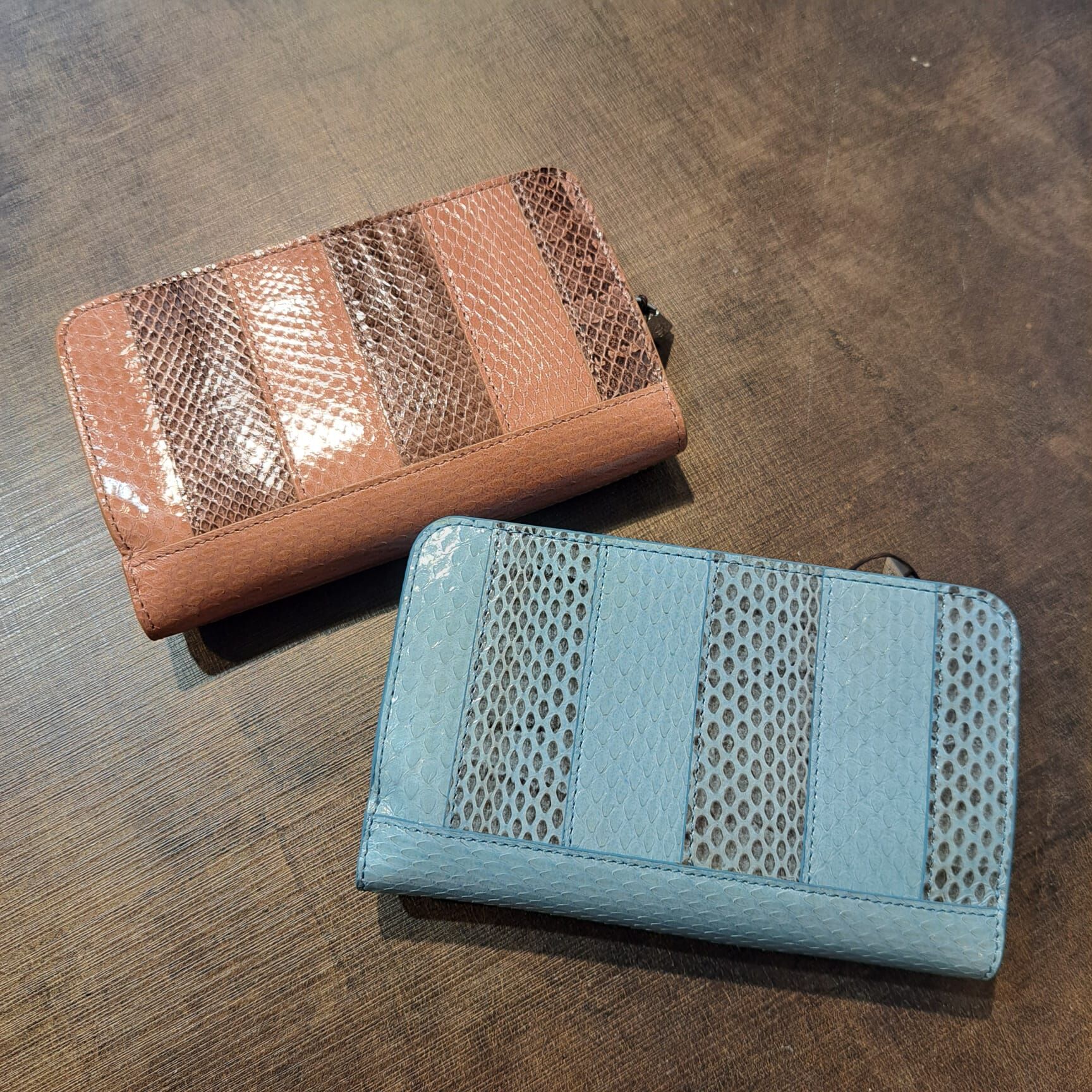 Tods Foglio linguetta Python wallet 2 colors