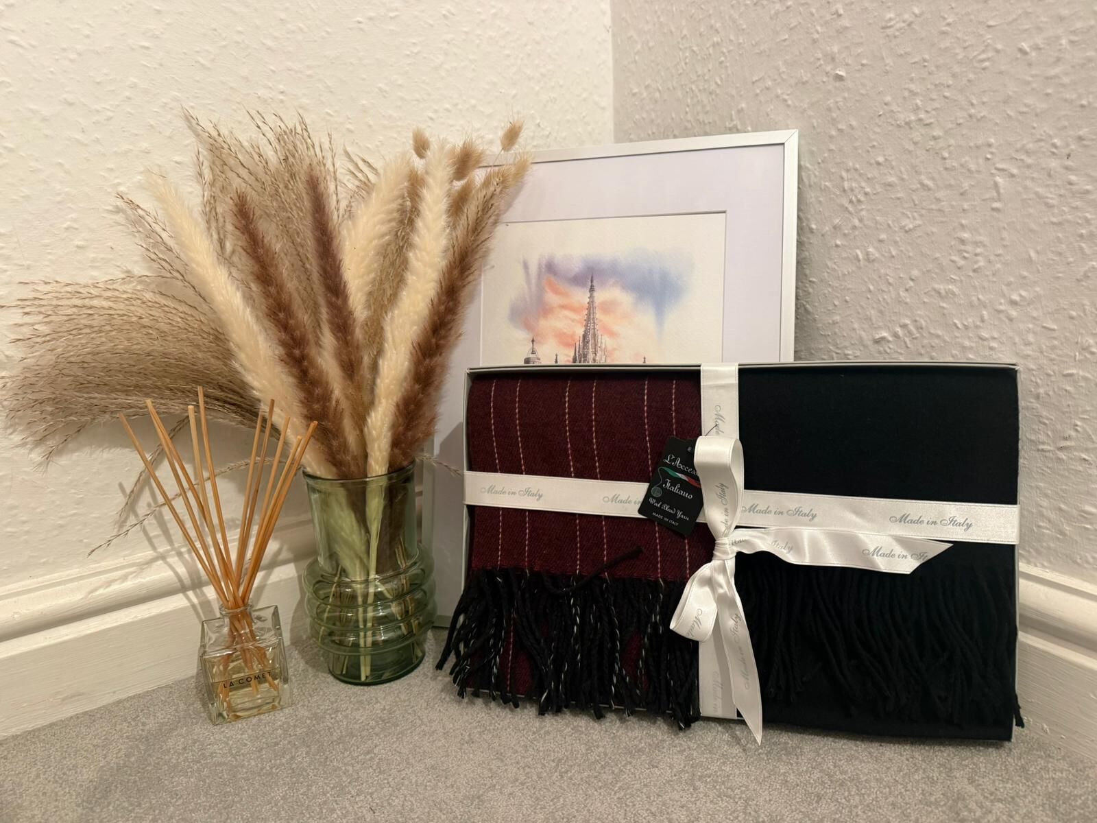 英國代購 (獨立訂單)-MADE IN ITALY SCARF SET 2 PCS 🎄🎄香港現貨🎄🎄