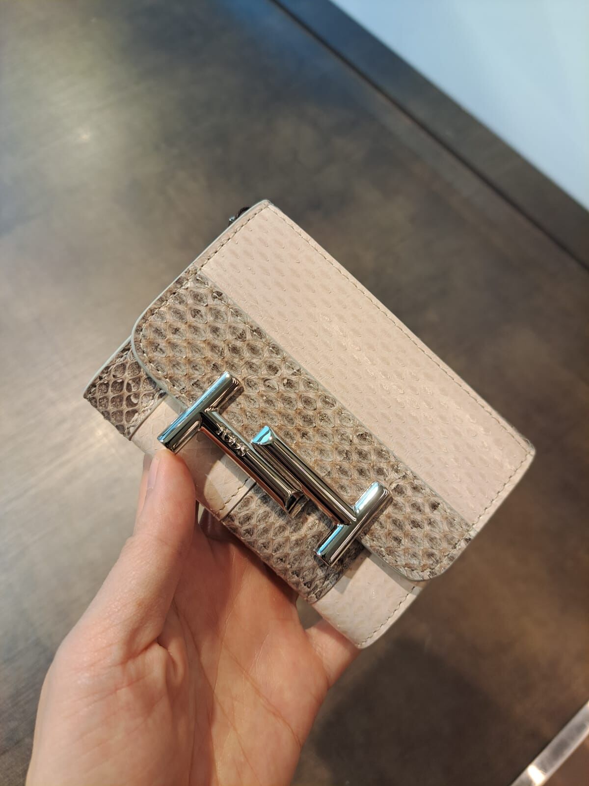 Tods Porta Monete Pattad Python wallet 2 colors