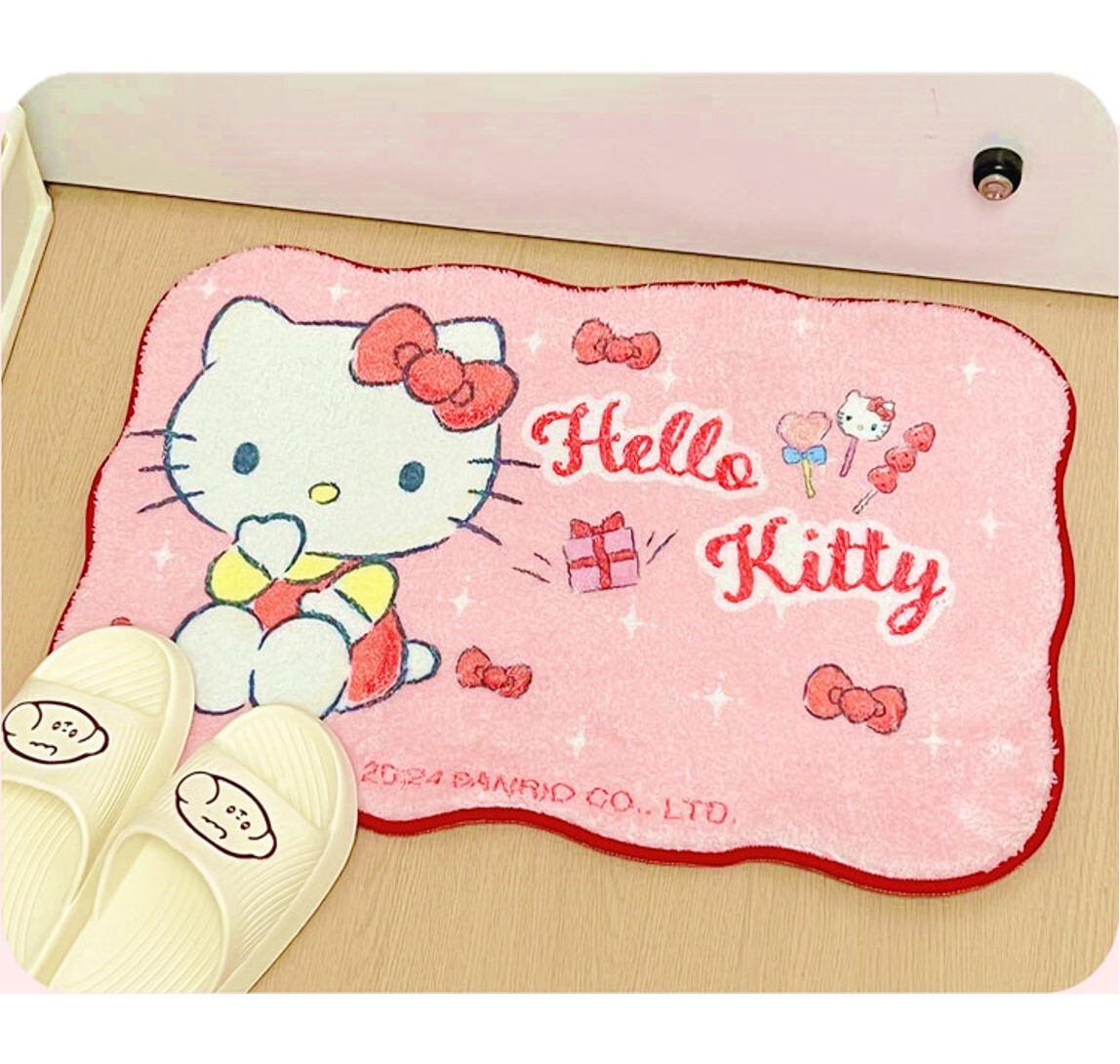 Hello Kitty Sanrio| 浴室地毯 | 柔絨地墊