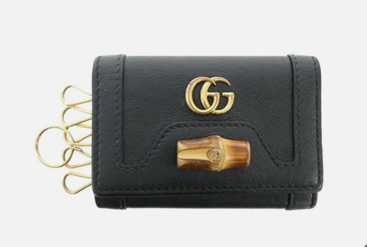 [E] GUCCI BLACK KEY CASE, 65863617Q0T-1000 (EGC44)