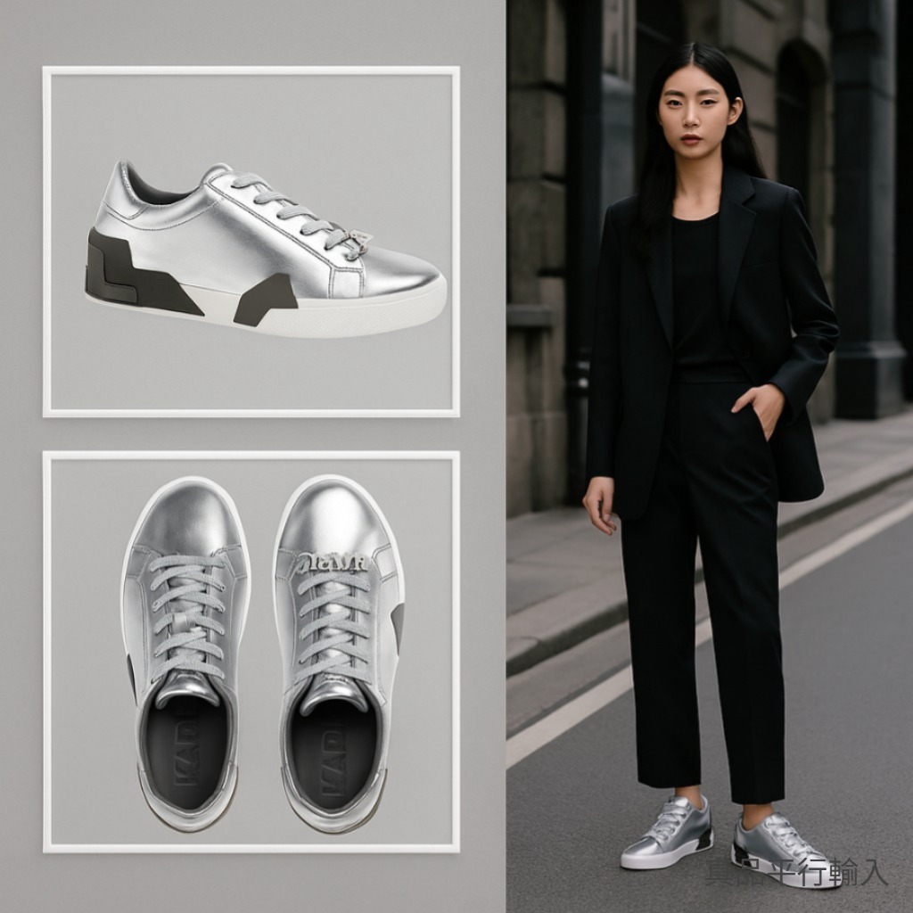 【預購】KARL LAGERFELD PARIS H100207 女裝MELORA繫帶運動鞋