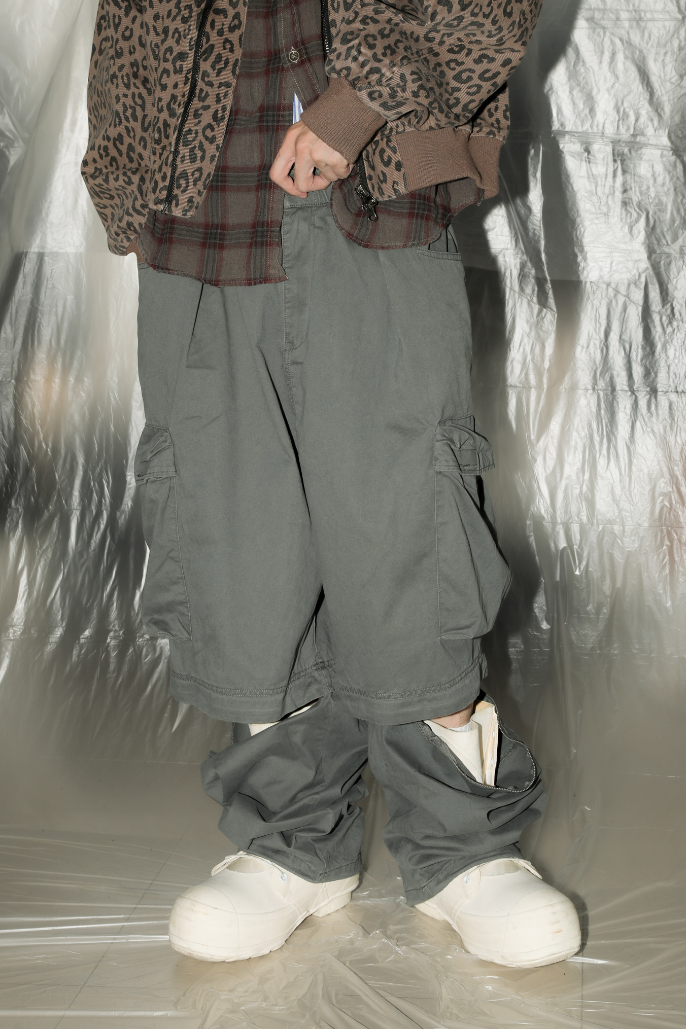 Convertible Cargo Zip Pants #長褲