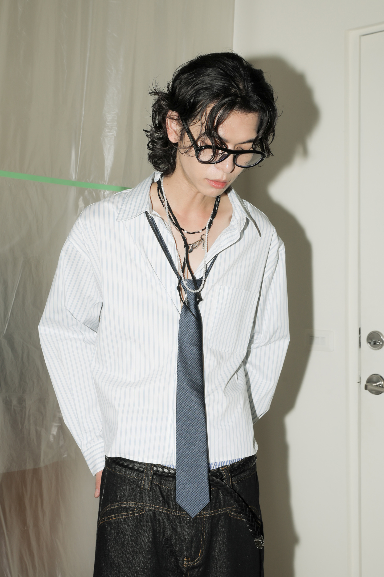 Cropped Stripe Shirt #襯衫