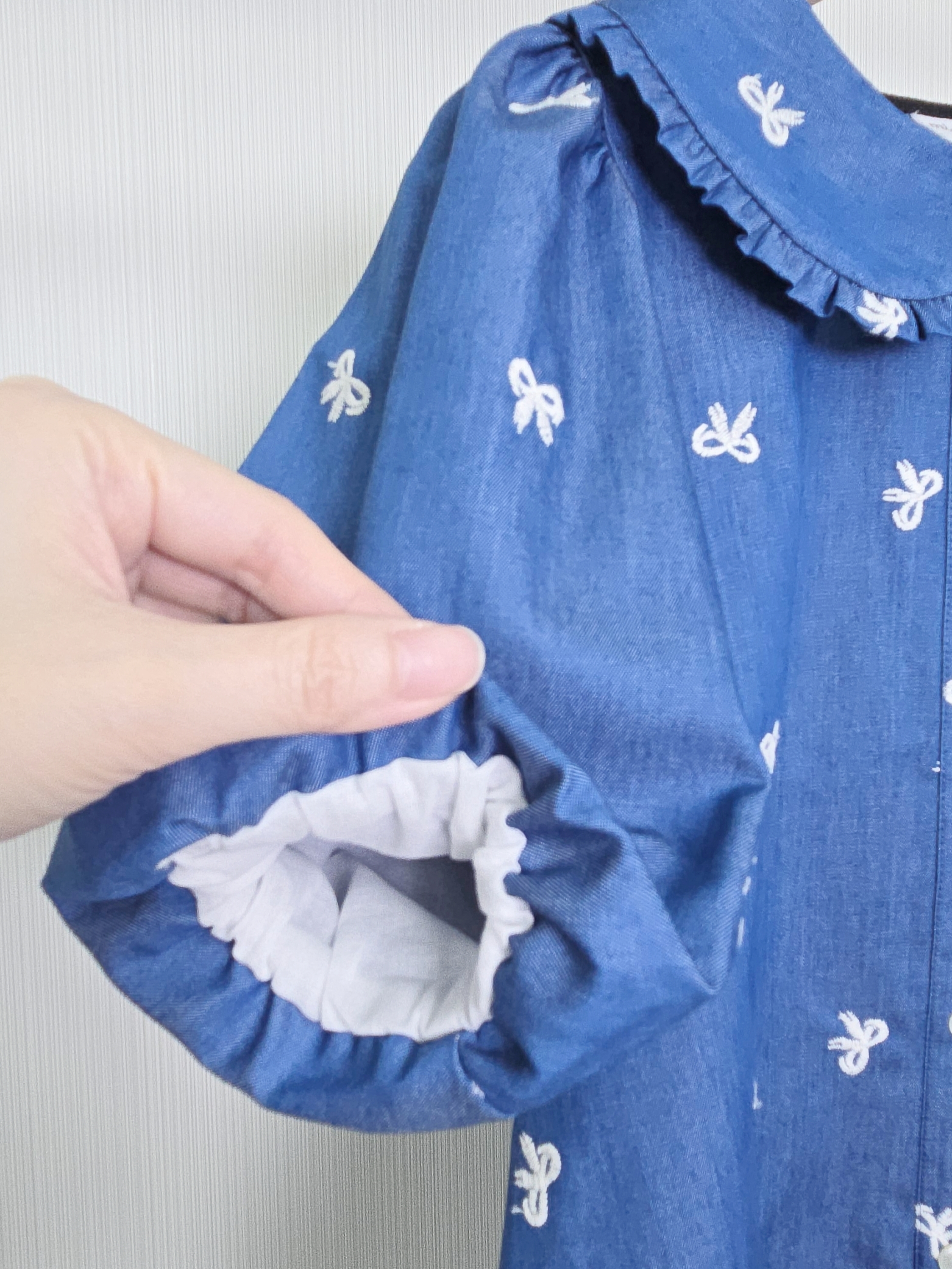 Liv 牛仔純棉車花連身裙