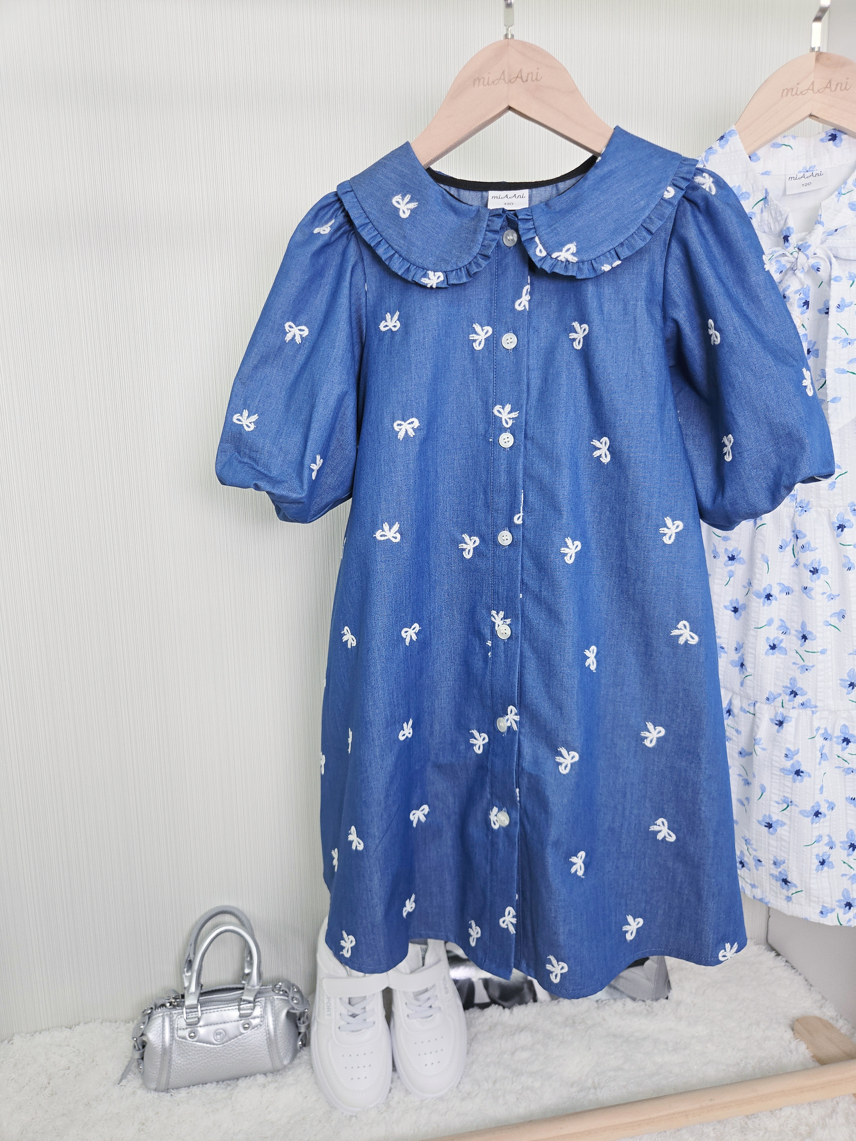 Liv 牛仔純棉車花連身裙