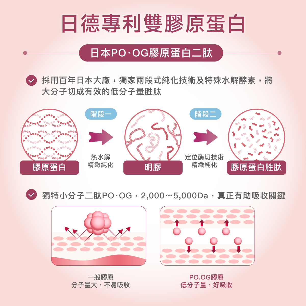 日德專利PO·OG雙膠原蛋白.採用日德百年大廠.專利製程.2包足量添加6000毫克.高效吸收