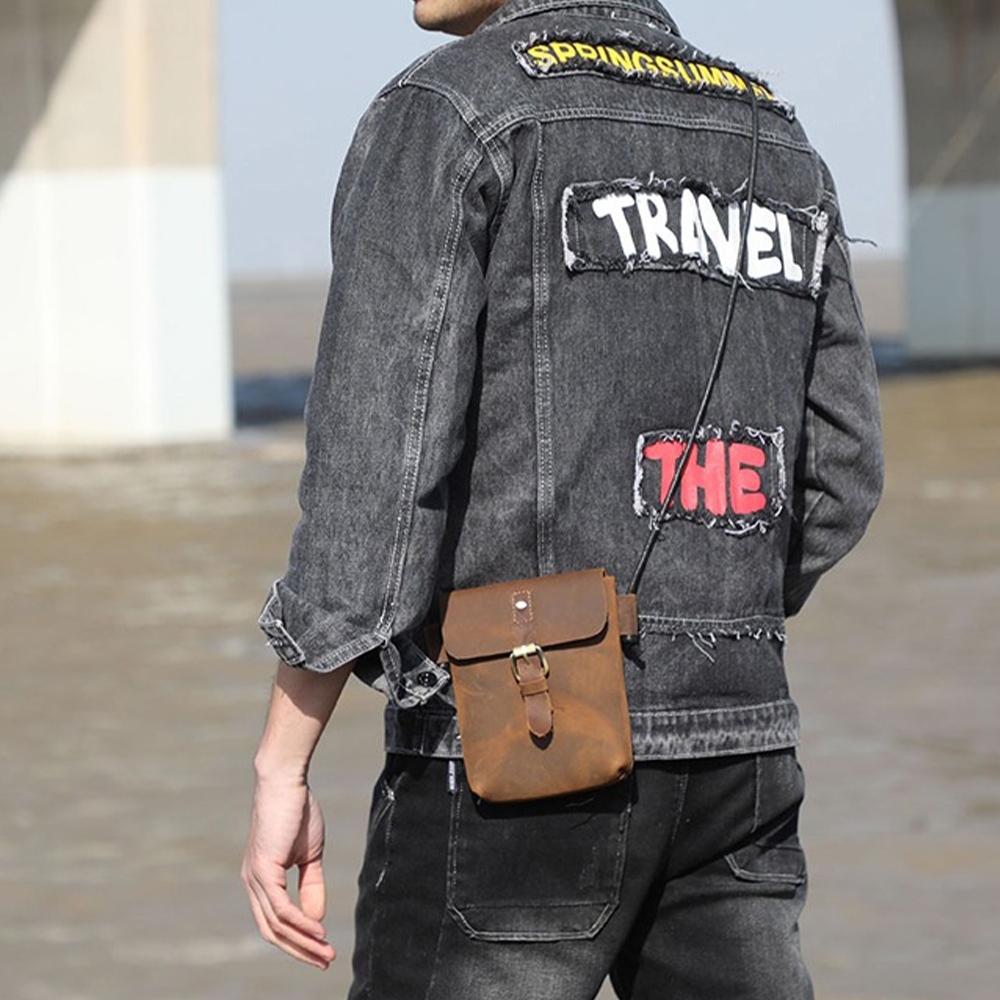 男生包包 小方包 斜背包男 斜背小包 真皮包包 收納包 側背包男 皮革包 男生禮物 百搭包包 小眾包包 034