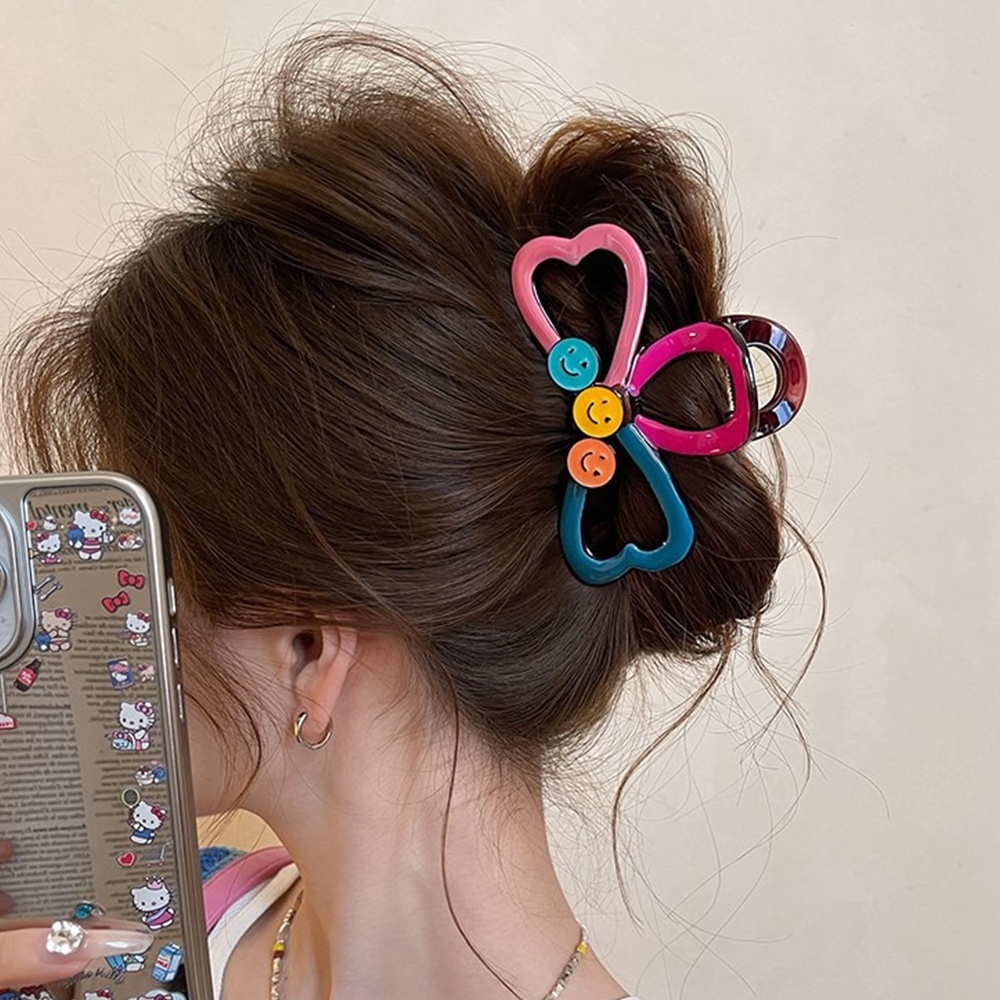 蝴蝶結鯊魚夾 盤髮神器 髮飾 鯊魚夾 蝴蝶髮夾 韓系髮飾 抓夾 多巴胺鯊魚夾 260