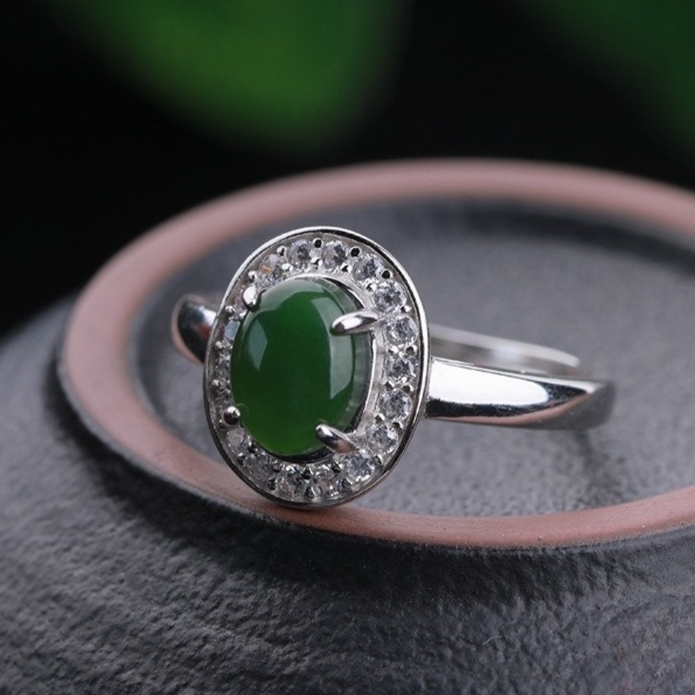 飾品 戒指 和田玉 純銀戒指 和田玉戒指 玉戒指 可調節戒指 S925 古風 新中式 情侶對戒 天然玉石 碧玉戒指527