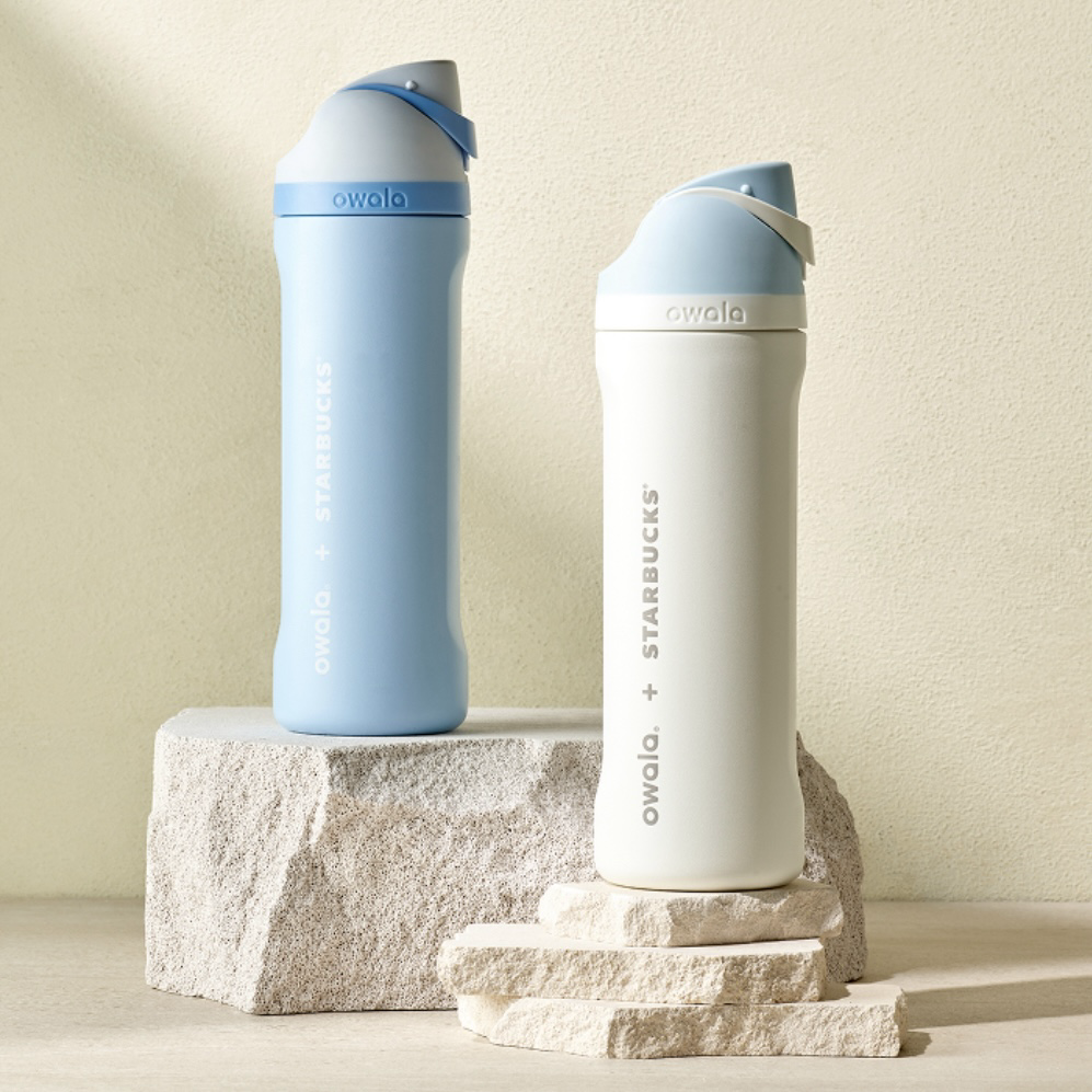 🇰🇷韓國限定🇰🇷 聯名 星巴克 Starbucks x Stanley Owala 不鏽鋼吸管隨行杯 水壺 710ml 藍白