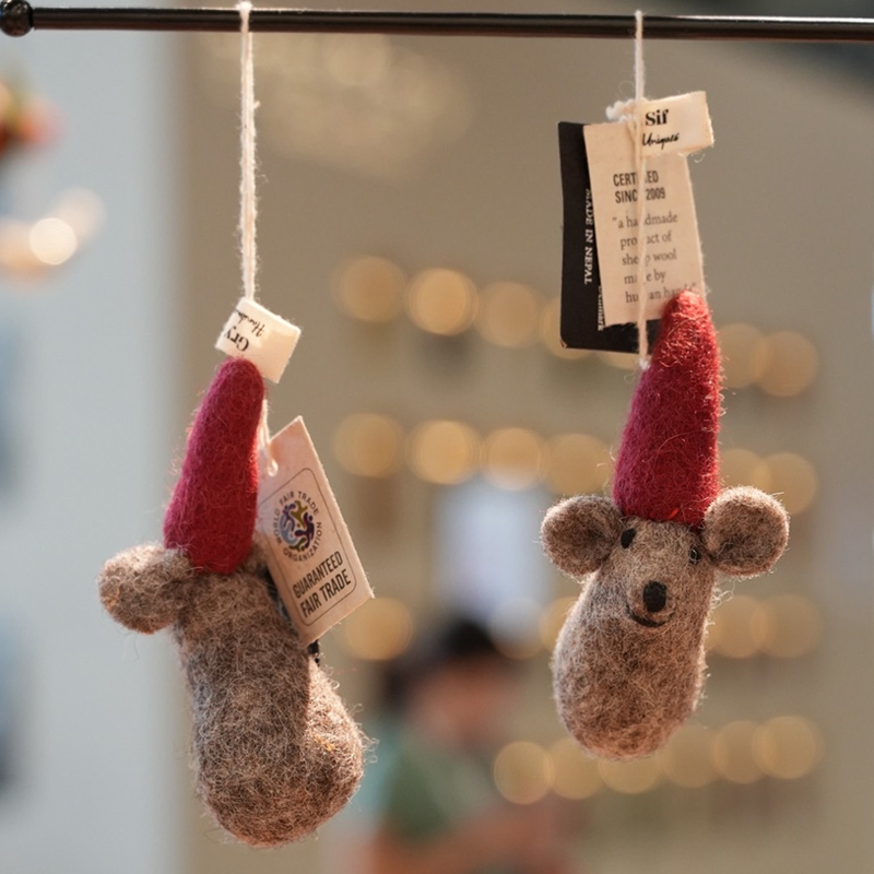 丹麥Gry&Sif 聖誕掛飾-Christmas Mouse(15529)