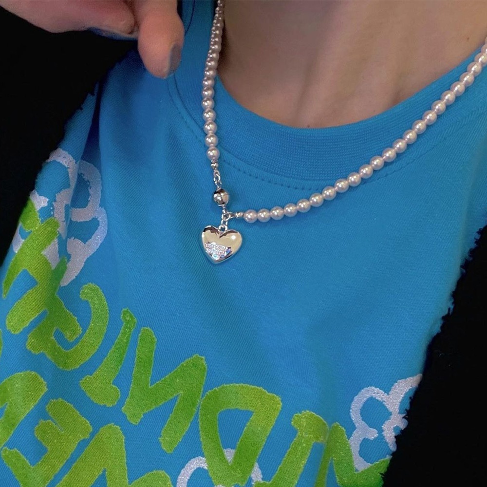 飾品 項鍊 愛心項鍊 女生項鍊 珍珠項鍊 鎖骨鍊 長項鍊 磁吸項鍊 穿搭配件 百搭 高級感 小眾設計 送女友 541