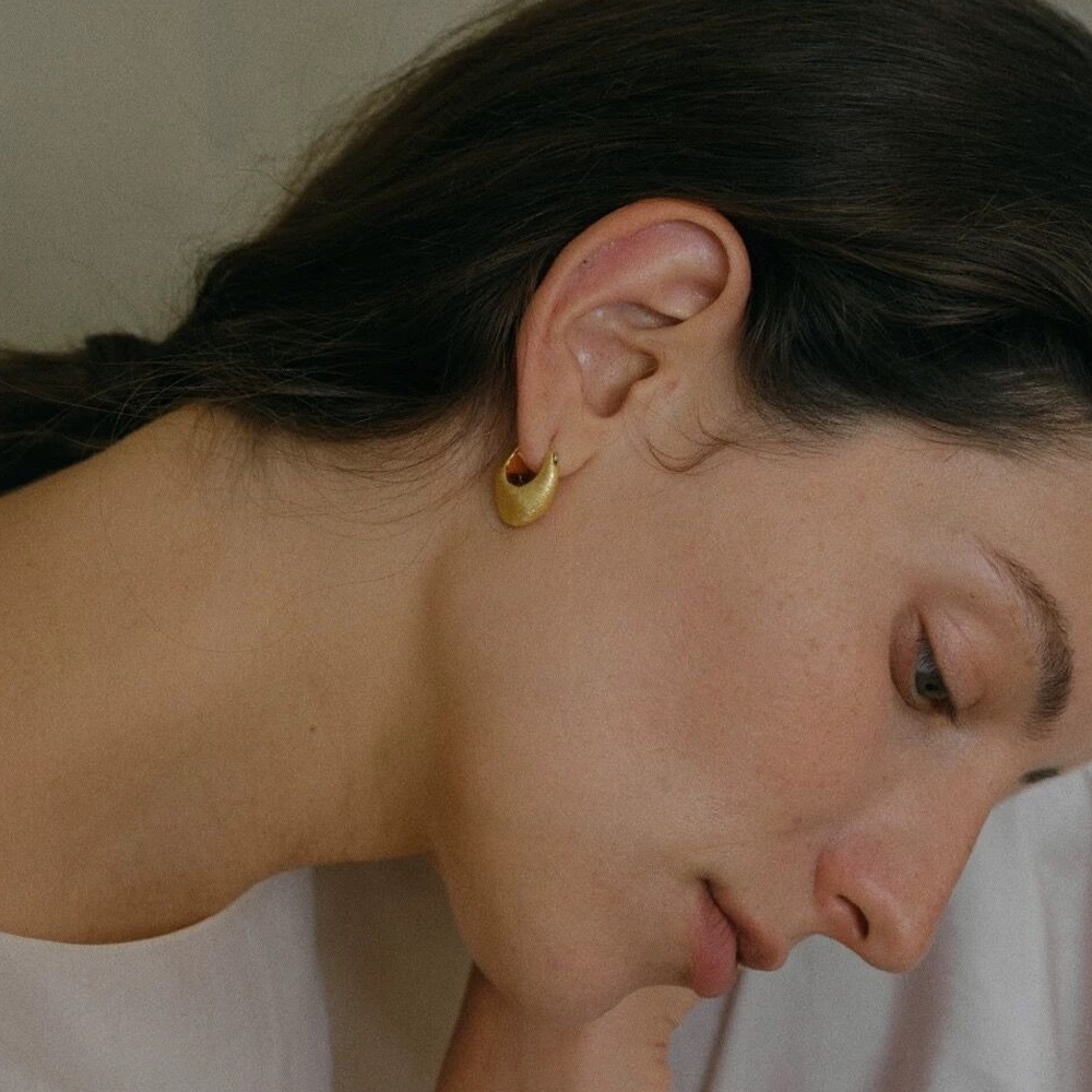 耳環 女生耳環 陶罐耳環 簡約耳環 復古耳環 紋理耳環 耳釘 耳圈 穿搭配件 韓系耳環 724