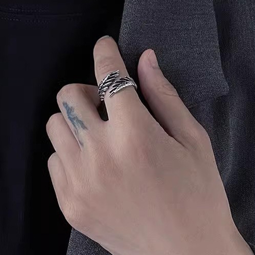 戒指 男生戒指 開口戒指 翅膀戒指 嘻哈戒指 立體戒指 做舊戒指 街頭風戒指 抗過敏戒指 710
