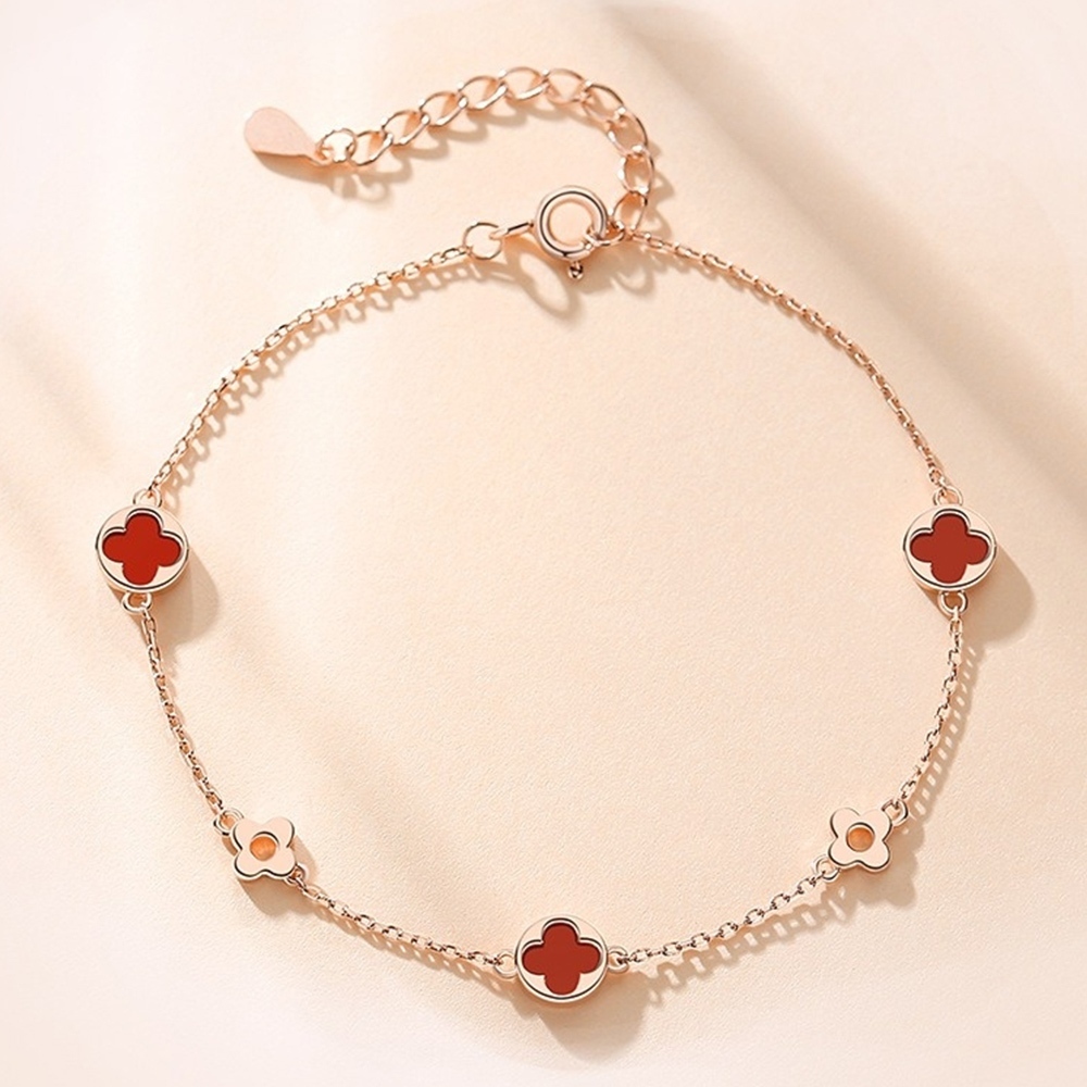 S925 純銀手鍊 女生手鍊 幸運草手鍊 閨蜜手鍊 生日禮物 645