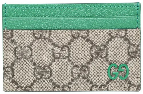 [E] GUCCI BEIGE GG SUPREME CANVAS CARD HOLDER , 768248FACQC-9753 (EGC157)