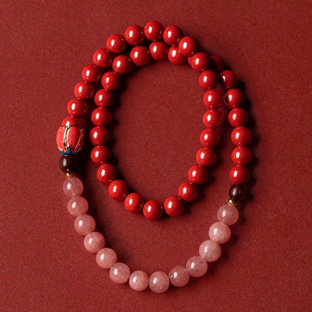 飾品 手串 手鍊 雙圈手鍊 朱砂 紅紋石 串珠手鍊 新中式 580