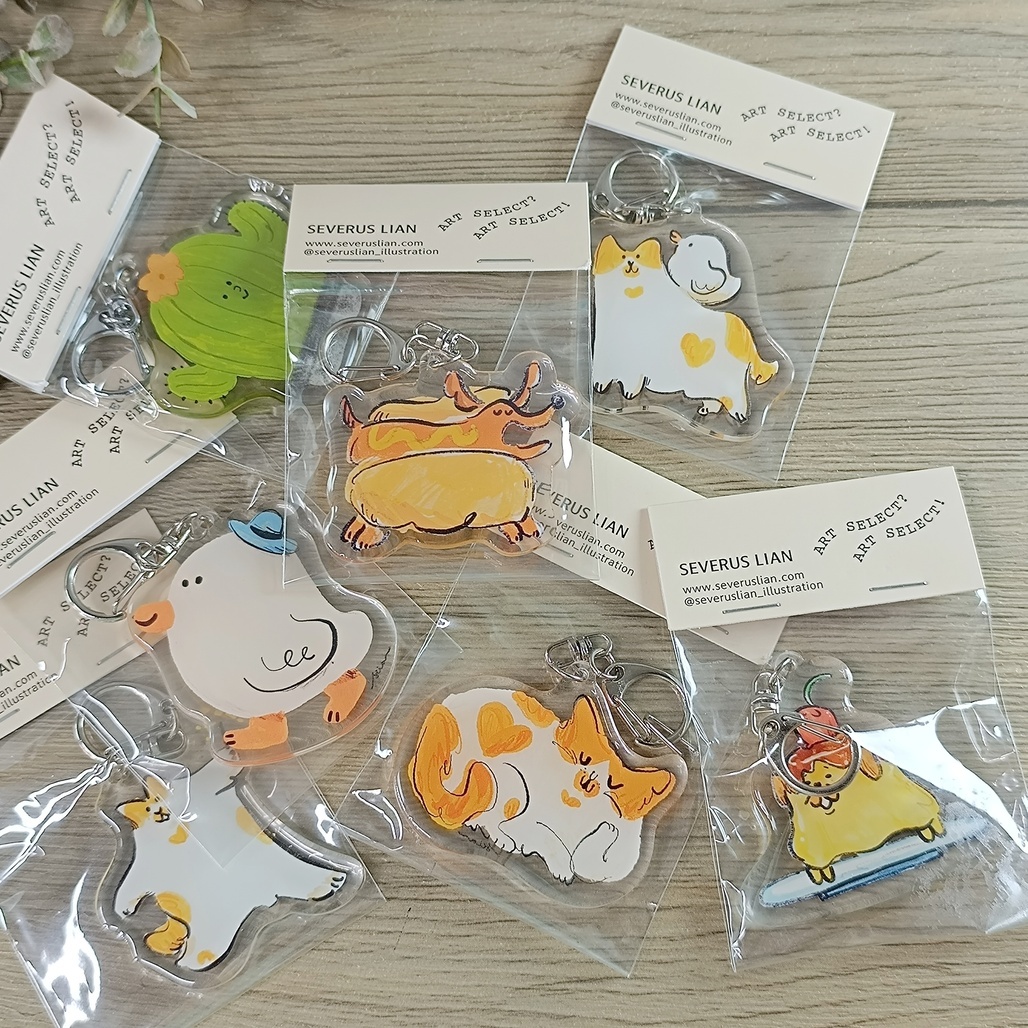 里恩太太．雙面壓克力吊飾 共七款