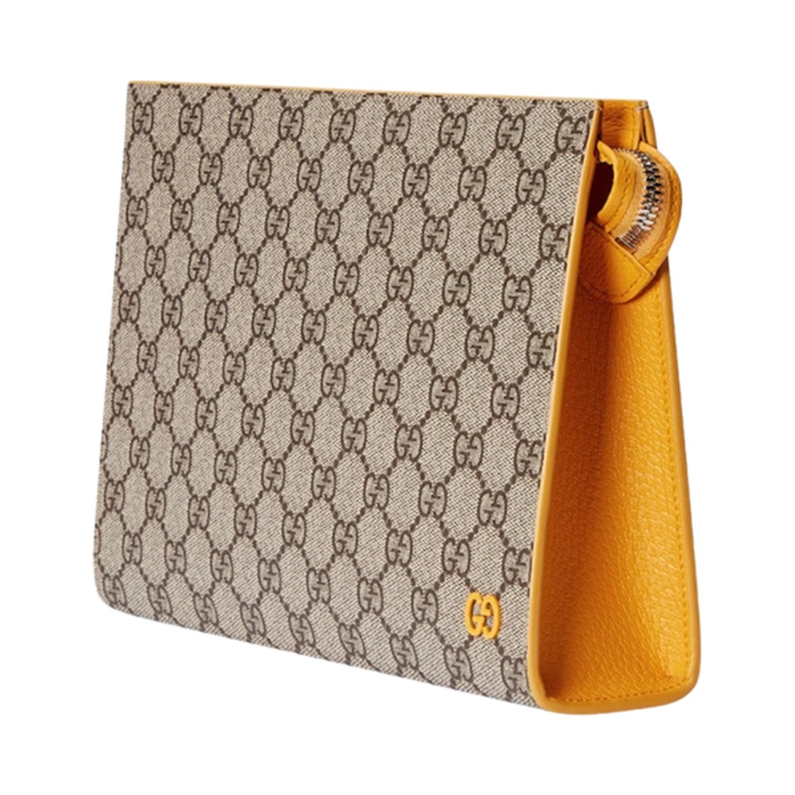 [E] GUCCI BEIGE/EBONY GG SUPREME POUCH, 768255FACQC-9750 (EGC162)