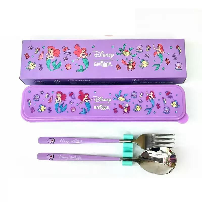 Smiggle 美人魚 餐具連盒