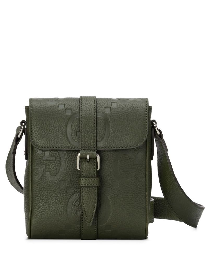 [E] GUCCI GREEN SMALL JUMBO GG MESSENGER BAG, 760235AABY0-3346 (EGC191)