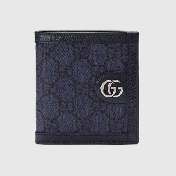 [E] GUCCI BLUE GG SUPREME CANVAS OPHIDIA WALLET, 760215UULBN-4055 (EGC170)