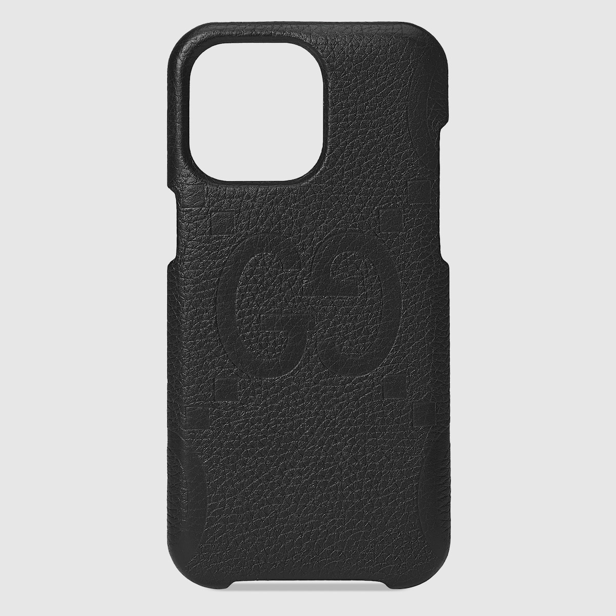 [E] GUCCI BLACK JUMBO GG IPHONE 15 PRO MAX PHONE CASE, 760222AABXN-1000 (EGC171)