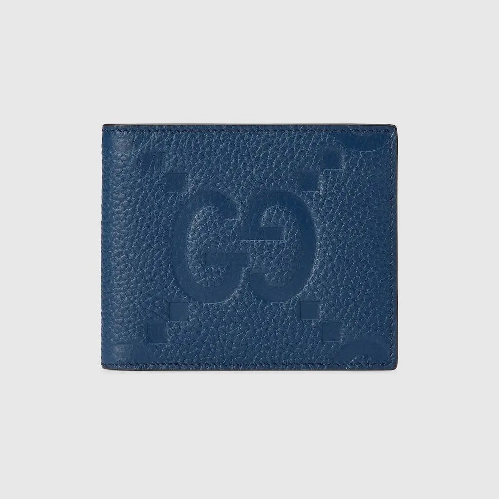 [E] GUCCI BLUE JUMBO GG WALLET, 739475AABY0-4236 (EGC188)
