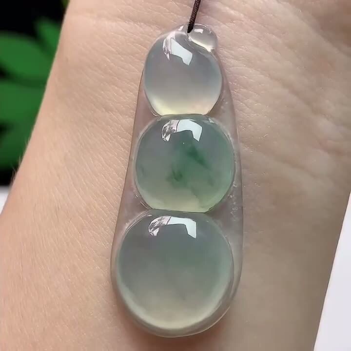 翡翠冰種福豆,天然翡翠A玉, 緬甸玉, Jade, Jadeite