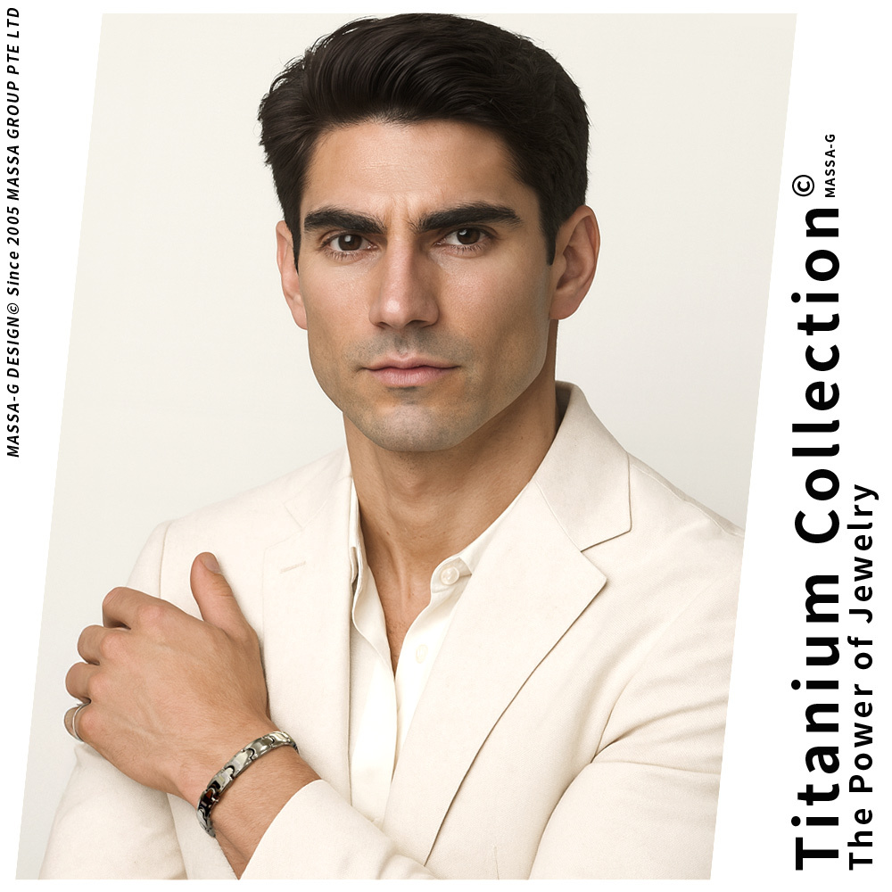 MASSA-G【Koios】柯歐斯 純鈦能量手環(全金屬鍺14顆)